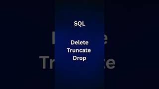 DELETE vs TRUNCATE vs DROP #ainacademy #databaseconcepts #oracleerp #education #coding