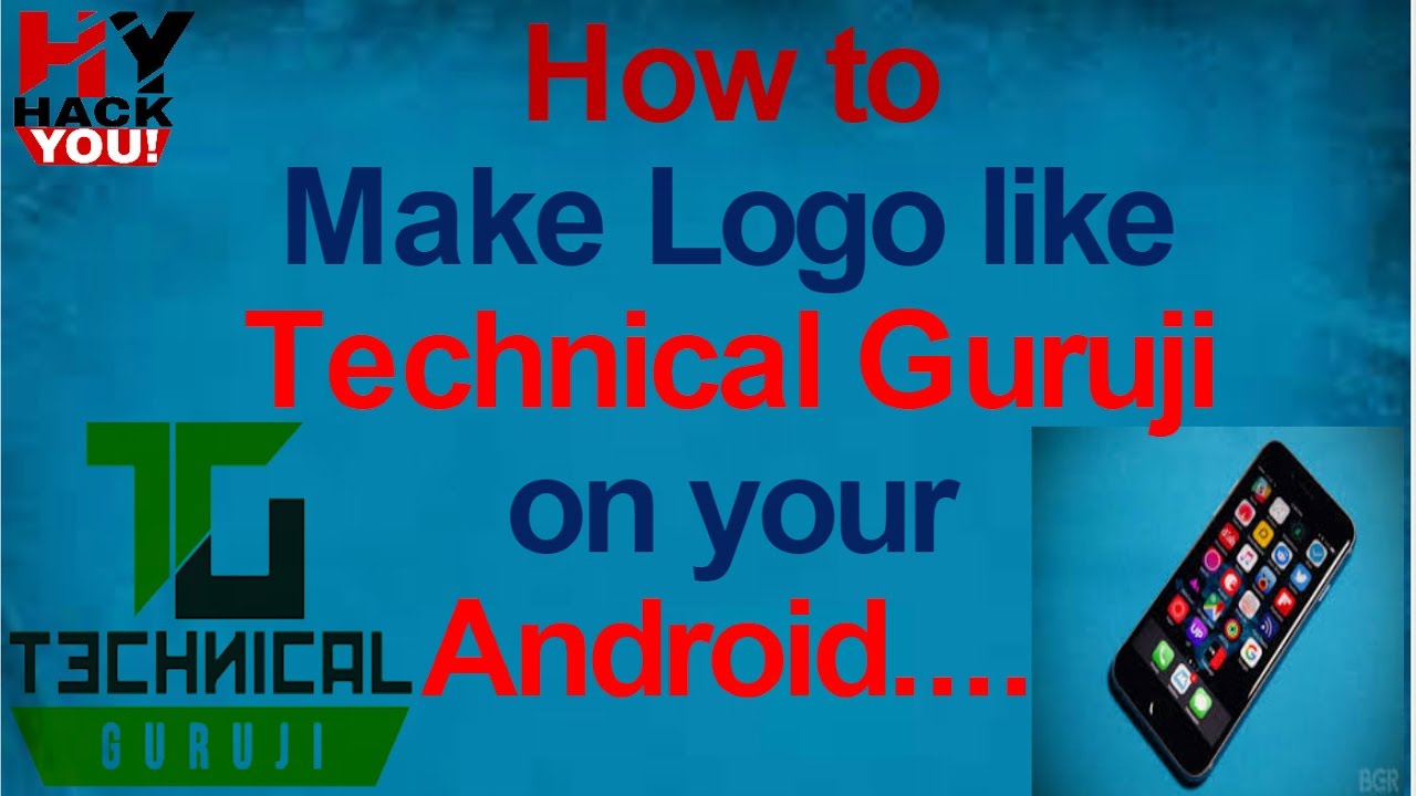 How to make a logo like technical guruji for youtube channel on your ...
