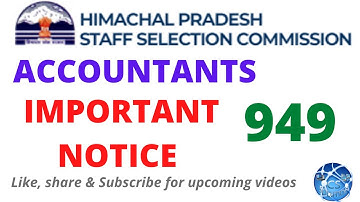 HPSSC POST CODE 949 ACCOUNTANTS IMPORTANT NOTICE (submit your documents) #accounts #accountants