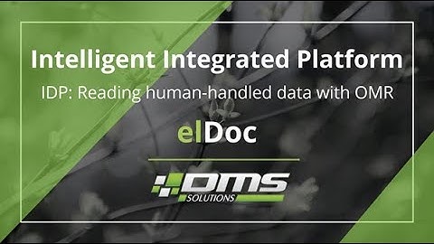 elDoc - Intelligent Document Processing | Reading multiple choice forms with OMR | Intelligent OCR