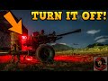 Why is light discipline so important on the artillery gun line?