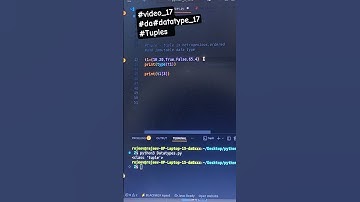 Python Series #17 - Hindi | Tuple in Python Explained | Immutable Data Type | #Python #Shorts