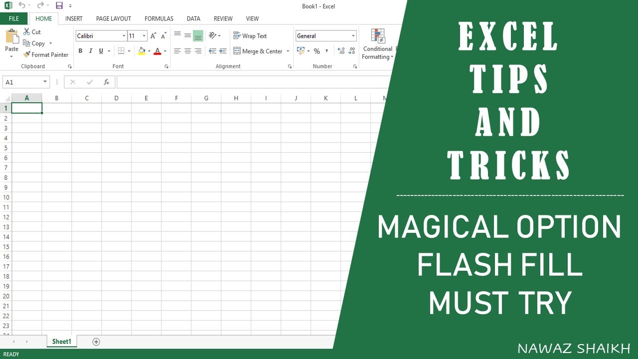EXCEL TIPS AND TRICKS : FLASH FILL | EXCEL MAGICAL TRICK - YouTube