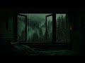 Rainy Night in the Forest | Thunderstorm Sounds from a Dark Bedroom Window