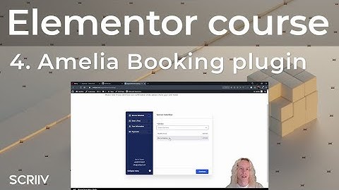 Elementor Tutorial 4 - Amelia booking