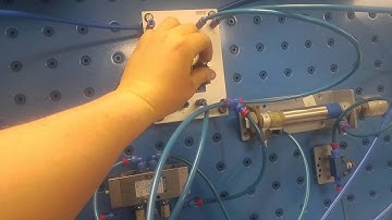 Pneumatic timer circuit double acting cyl