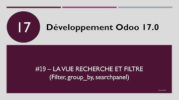 Développement odoo 17 #19 - Ajout de la vue recherche (Group by, filter, searchpanel)
