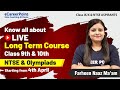 Know all about live long term course for class 9th  10th  ntse  olympiads  ecareerpointntse