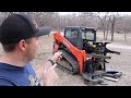 Trees Don't Stand A Chance! Kubota SVL Skid Steer and Tree Shear