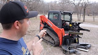 Trees Don't Stand A Chance! Kubota SVL Skid Steer and Tree Shear