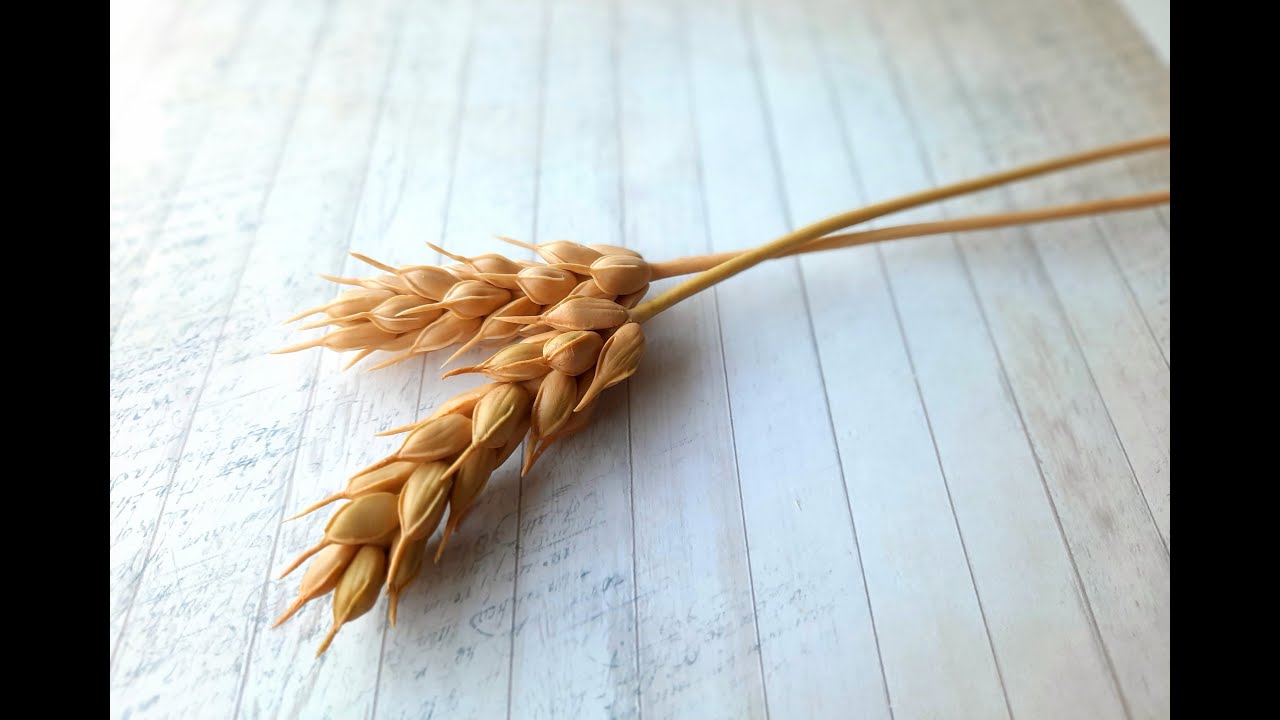 Пшеница из холодного фарфора 🌾Cold Porcelain Wheat