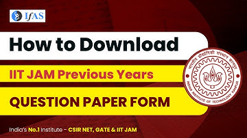 How to Download IIT JAM Previous Years Question Paper ||