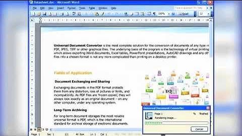 Universal Document Converter (voice over by DC Douglas)
