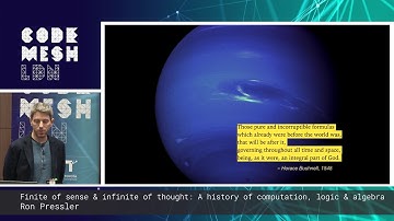 Ron Pressler - Finite of sense & infinite of thought | Code Mesh LDN 18