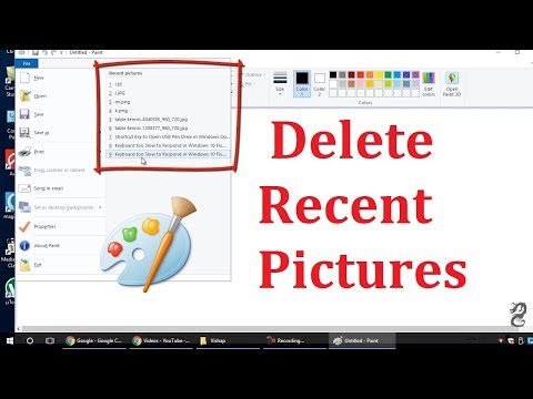 How to delete recent pictures from Windows (7/8/10) Paint