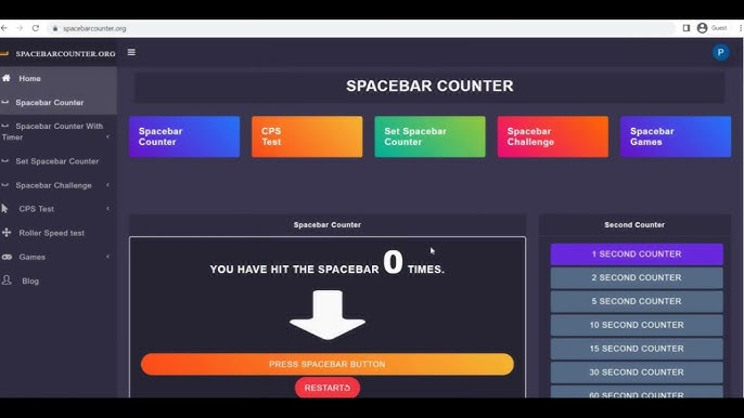 Spacebar Challenge, Space Bar Challenge