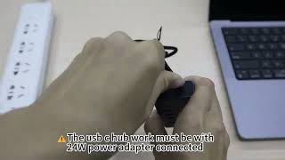 PULWTOP POWERED USB C 10Gbps HUB with 20W PD Output Charging BH206A