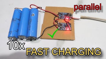 tp4056 charging module parallel connection. how to make fast charging module. #youtube