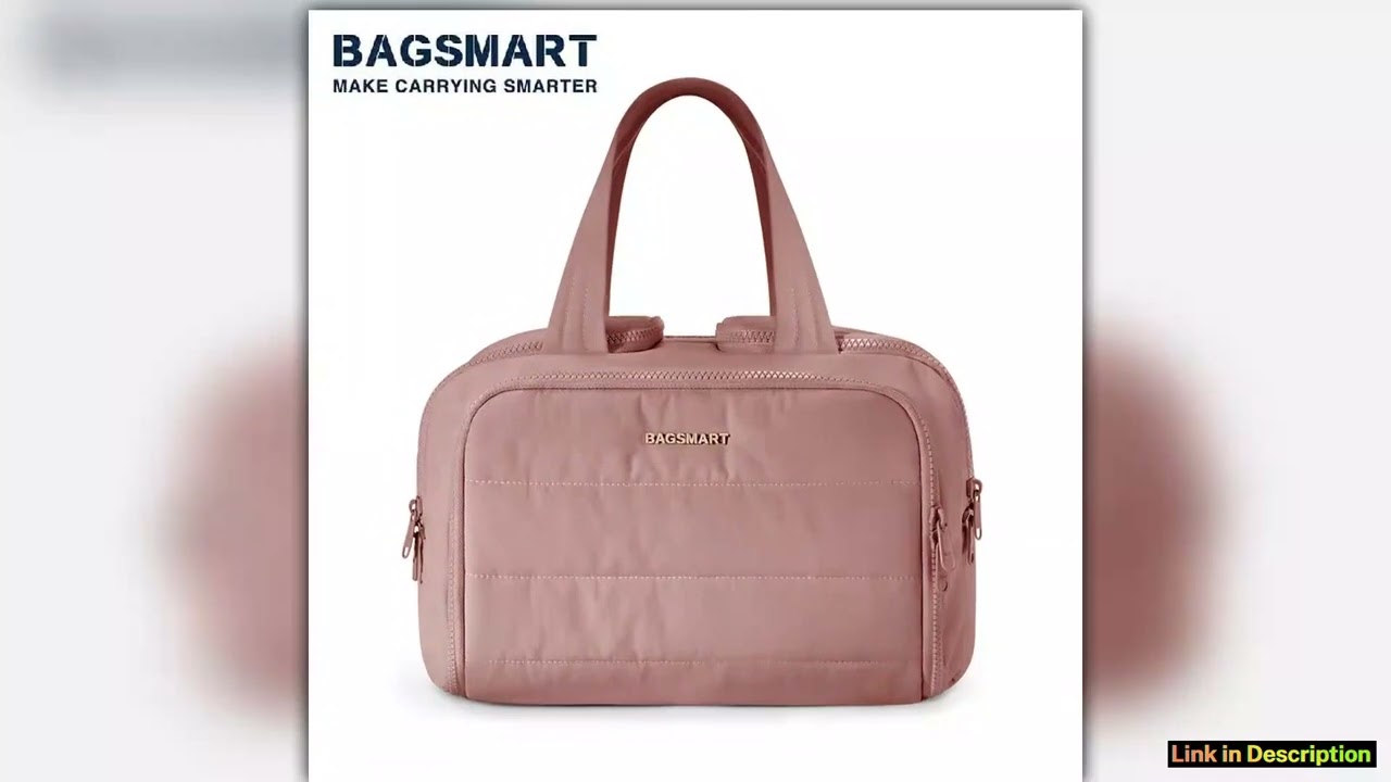 BAGSMART Large Capacity Travel Toiletry Bag Opening Makeup Bag Portable Cosmetic Storage Bag With H