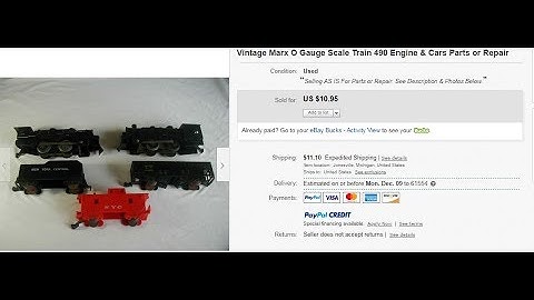 MARX 490 / DOUBLE REDUCTION / EBAY $ 10.95 / UNBOXING / DOES NOT RUN