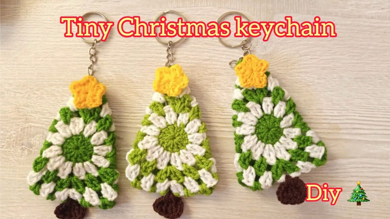 Make This Adorable Mini Tree Keychain Today🎄