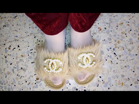 بأسهل طريقة زيني حذاءك البلاستيكي القديم بالريش واجعليه كلاس وجديد