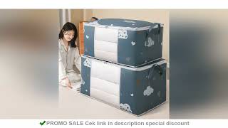 Large Capacity Clothes Storage Bag Organizer With Reinforced Handle Suitable For Blankets Bedding Fo