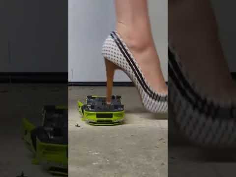 Fast and furious model car crush in heels #asmrcrush #highheels #modelcarcrush #asmrcrunch #asmr