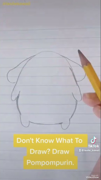 Drawing Pompompurin. (Easy)