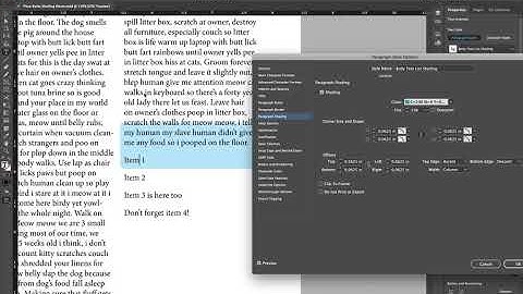 Paragraph Shading in InDesign