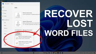 How to Recover Unsaved/Deleted Word Files | Easy Data Recovery [2026]