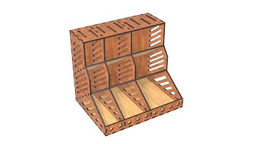 Pen Organiser - Laser Cut Design - 3mm - Digital Download SVG File - Design No. PO-251007