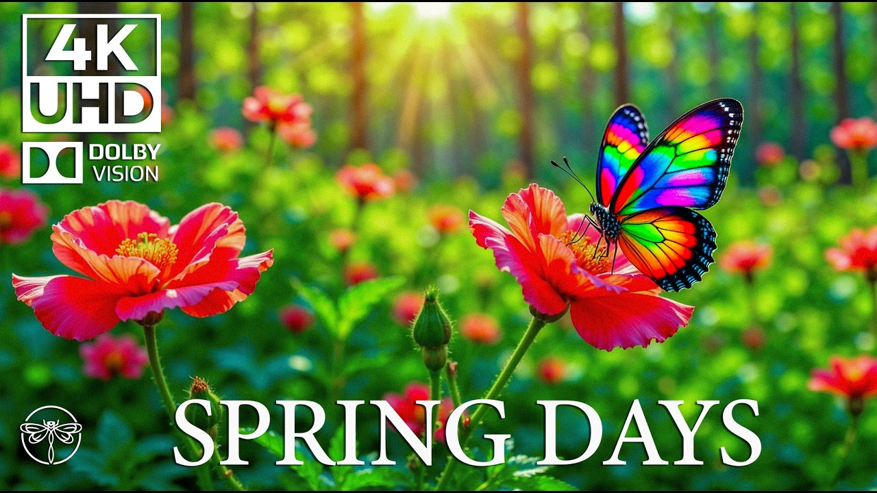 4K Butterfly Tranquility 🦋 | Beautiful Music 🎶 & Calming Nature Film 🌿 • 4K UHD