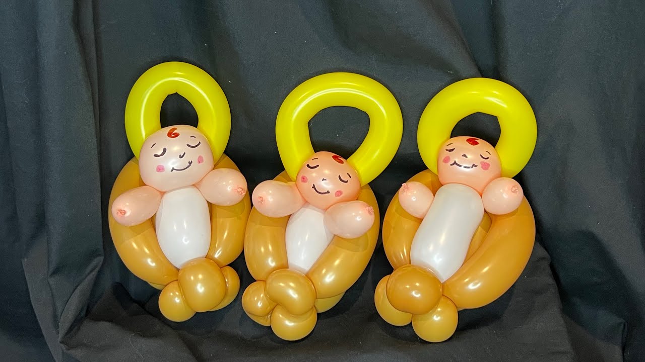 Baby Jesus line twisting balloon tutorial - YouTube