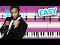 All of Me - John Legend - EASY Piano Tutorial with Sheet Music