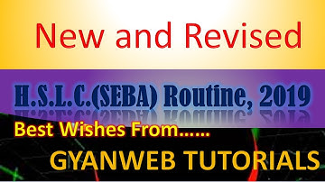 New HSLC Routine SEBA Assam 2019 || SEBA Matric Routine 2019 || HSLC Exam Routine 2019 Assam ||