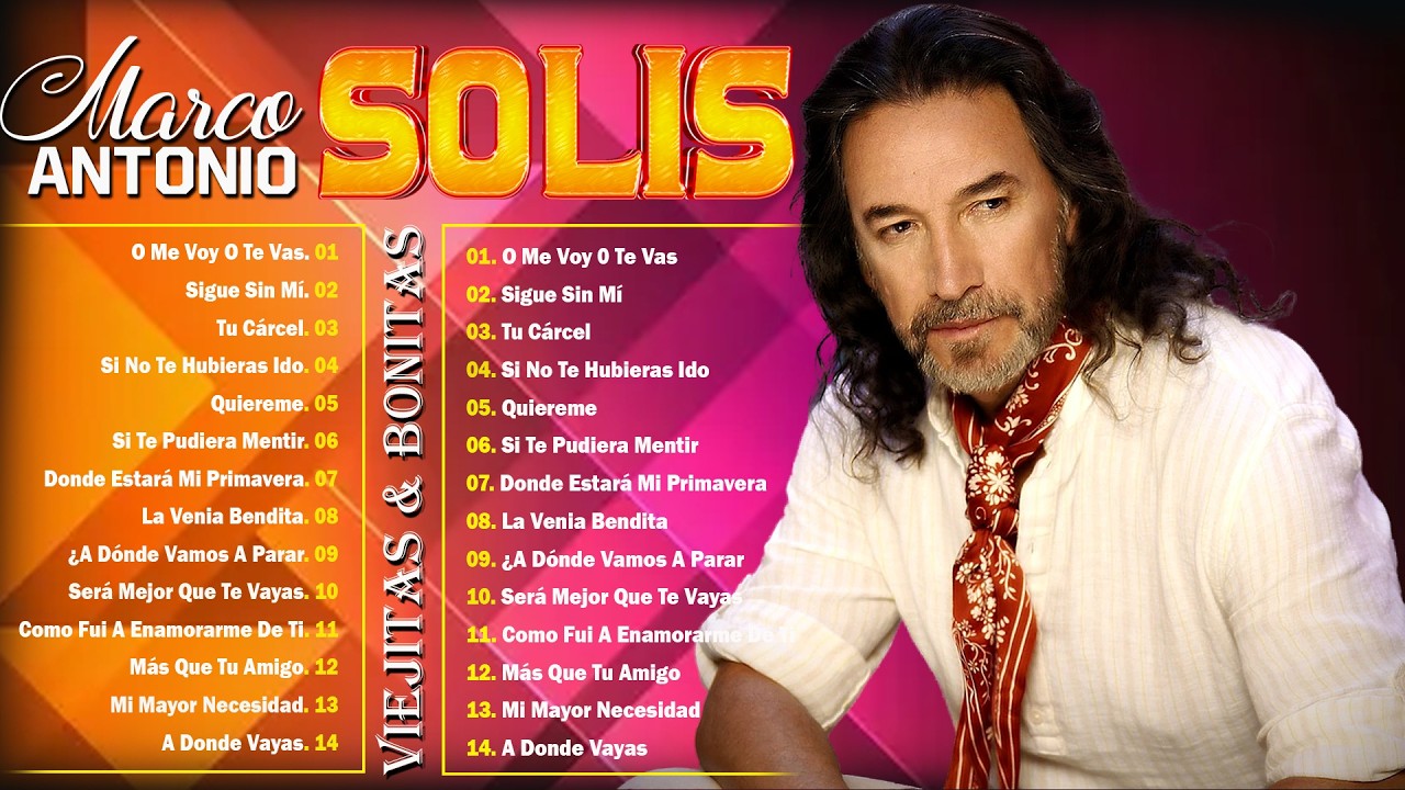 MARCO ANTONIO SOLIS SUS MEJORES CANCIONES ROMANTICAS 70s y 80s - SUS 20 GRANDES EXITOS INVOLDABLES