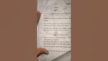 Mcom 3rd semester exam 2022 Portfolio Management