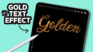Create GOLDEN TEXT in PROCREATE #Shorts screenshot 5
