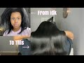 FROM CURLY TO STRAIGHT ✨| *Updated* Silk Press Routine On Natural Hair