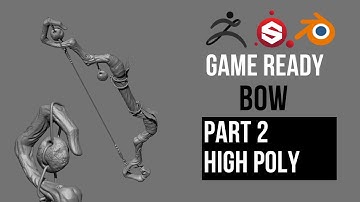 Epic Game-Ready Stylized Bow Creation Timelapse: Part 2 - High Poly Magic in ZBrush