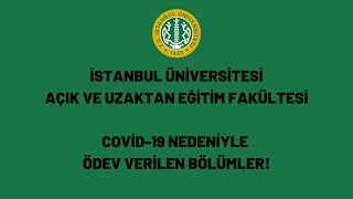 Auzef Staj Ve Uygulama Derslerinin Ödev Şeklinde Tamamlanması