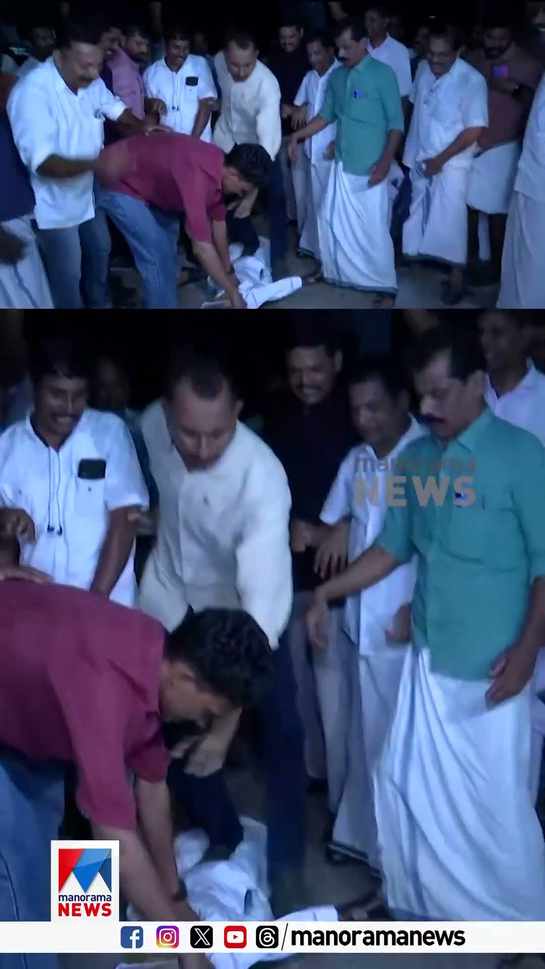 നിയമന വിവാദം: എം.കെ.രാഘവന്‍റെ കോലത്തില്‍ ചെരുപ്പുകൊണ്ടടിച്ച്  പ്രവര്‍ത്തകര്‍ ​|MK Raghavan
