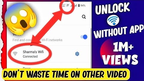 Wifi ka password🔑 kaise pata kare without any app | Unlock Wifi Without Password #wifihack