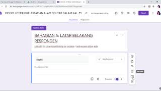 Cara Bina Soal Selidik Online guna Google Form - Part 1