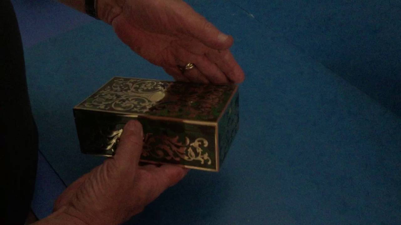 Antique Green Tortoiseshell Boulle Table Box c.1890