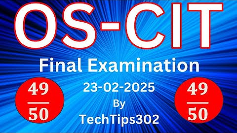 OS-CIT Main Examination | OKCL |