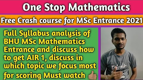 BHU Msc Mathematics full paper and syllabus Analysis in detail must watch 👍🏽👍🏽