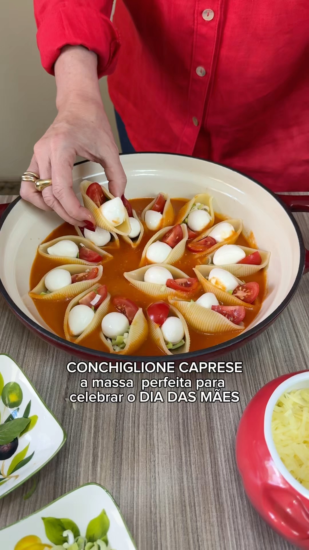 A massa CAPRESE perfeita para o Dia das MÃES / Lilian Chef #shorts # ...