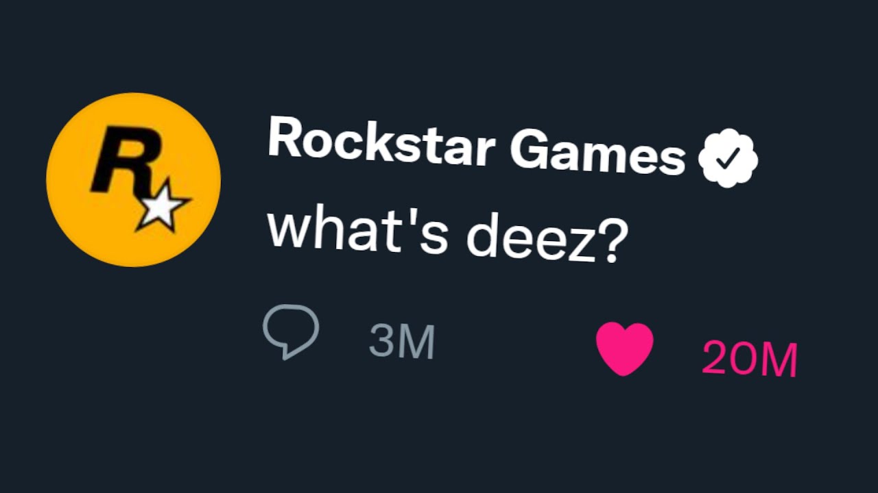 When Rockstargames tweets anything...